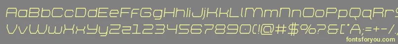 brettonsemital Font – Yellow Fonts on Gray Background
