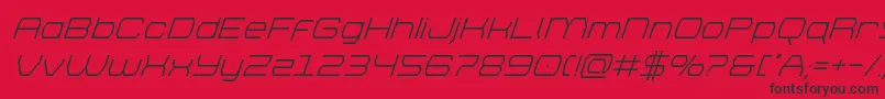 brettonsuperital Font – Black Fonts on Red Background