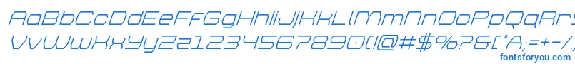 フォントbrettonsuperital – 白い背景に青い文字