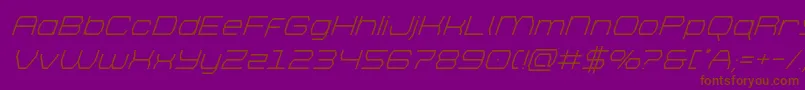 brettonsuperital Font – Brown Fonts on Purple Background