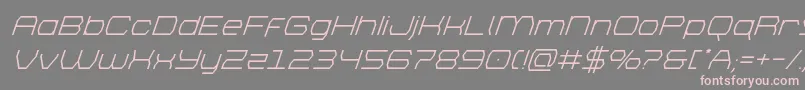 brettonsuperital Font – Pink Fonts on Gray Background