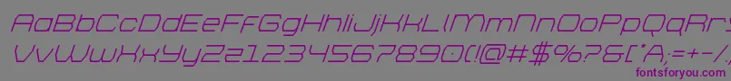 brettonsuperital Font – Purple Fonts on Gray Background
