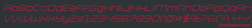 Шрифт brettonsuperital – красные шрифты на чёрном фоне