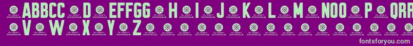 Brewmaster Gothic Round Demo Font – Green Fonts on Purple Background
