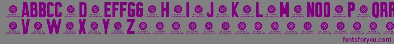 Шрифт Brewmaster Gothic Round Demo – фиолетовые шрифты на сером фоне
