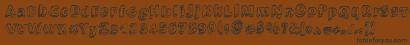 Brewski Font – Black Fonts on Brown Background