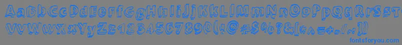 Brewski Font – Blue Fonts on Gray Background