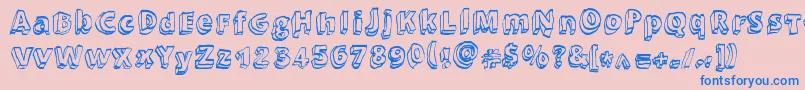 Brewski Font – Blue Fonts on Pink Background