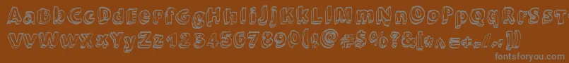 Brewski Font – Gray Fonts on Brown Background