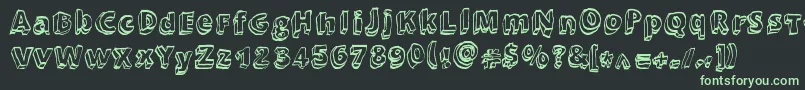 Brewski Font – Green Fonts on Black Background