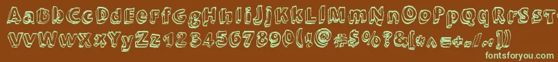 Brewski Font – Green Fonts on Brown Background