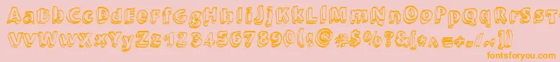 Brewski Font – Orange Fonts on Pink Background