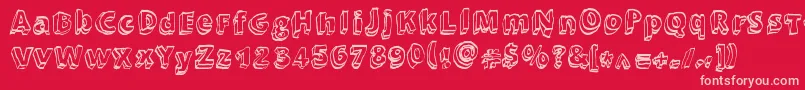 Brewski Font – Pink Fonts on Red Background