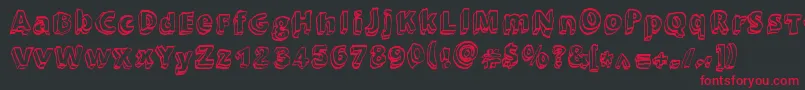 Brewski Font – Red Fonts on Black Background