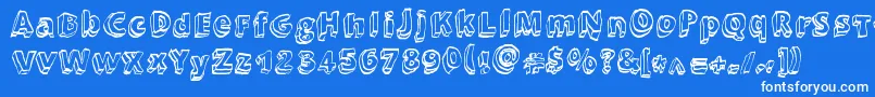 Brewski Font – White Fonts on Blue Background