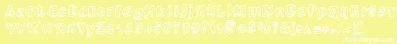 Brewski Font – White Fonts on Yellow Background