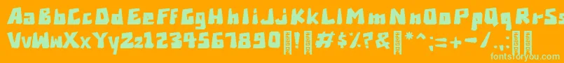BrexiStone DEMO Regular Font – Green Fonts on Orange Background