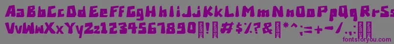 BrexiStone DEMO Regular Font – Purple Fonts on Gray Background