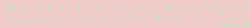 BRIAC    Font – Green Fonts on Pink Background