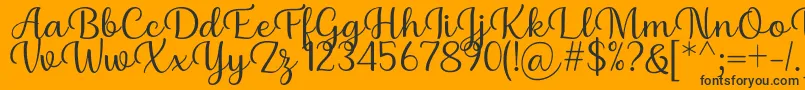 Fonte Briany Font Regular by Andrian 7NTypes – fontes pretas em um fundo laranja