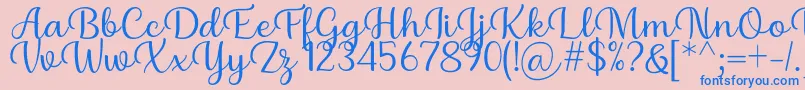 fuente Briany Font Regular by Andrian 7NTypes – Fuentes Azules Sobre Fondo Rosa