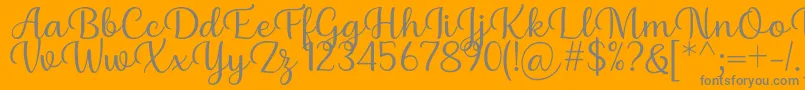 Police Briany Font Regular by Andrian 7NTypes – polices grises sur fond orange