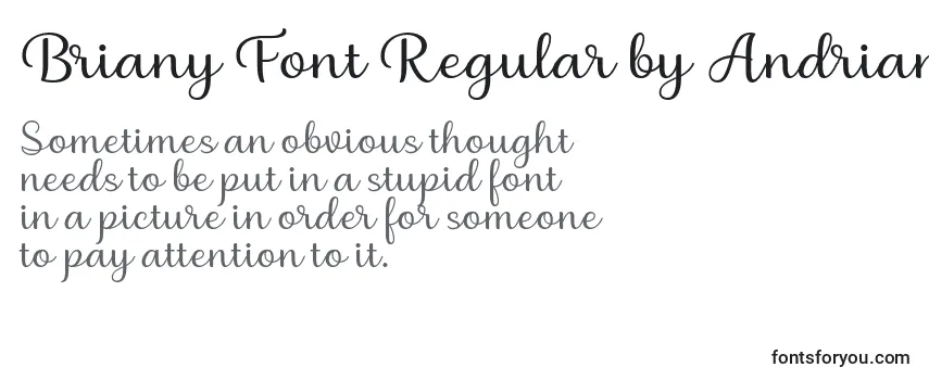 Briany Font Regular by Andrian 7NTypes Font