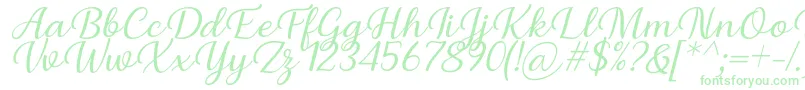 fuente Briany Font Regular Italic by Andrian 7NTypes – Fuentes Verdes Sobre Fondo Blanco