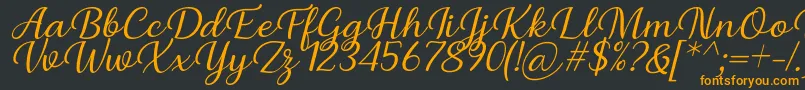 fuente Briany Font Regular Italic by Andrian 7NTypes – Fuentes Naranjas Sobre Fondo Negro