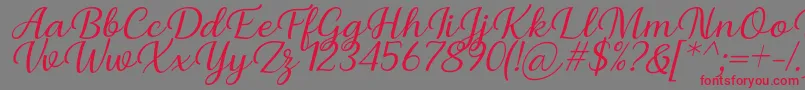 fuente Briany Font Regular Italic by Andrian 7NTypes – Fuentes Rojas Sobre Fondo Gris