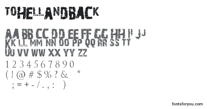 ToHellAndBackフォント–アルファベット、数字、特殊文字