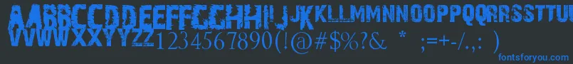 ToHellAndBack Font – Blue Fonts on Black Background