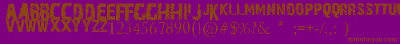 ToHellAndBack Font – Brown Fonts on Purple Background