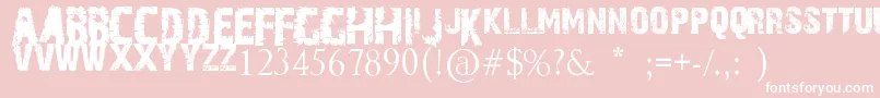 ToHellAndBack Font – White Fonts on Pink Background