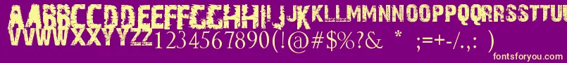 ToHellAndBack Font – Yellow Fonts on Purple Background