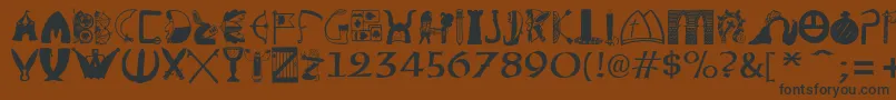 Briaroak Shire Font – Black Fonts on Brown Background