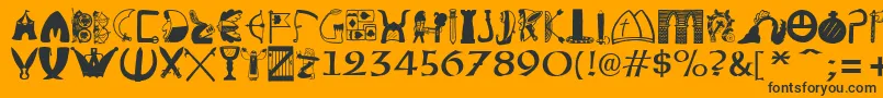 Briaroak Shire Font – Black Fonts on Orange Background