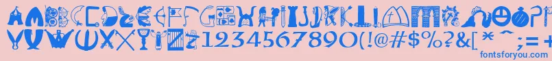 More about Briaroak Shire Font Briaroak Shire Font – Blue Fonts on Pink Background