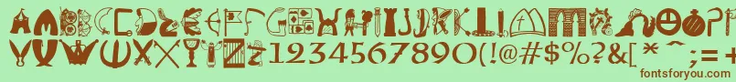 Briaroak Shire Font – Brown Fonts on Green Background