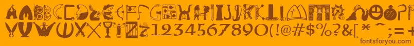 Briaroak Shire Font – Brown Fonts on Orange Background