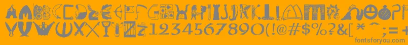 Briaroak Shire Font – Gray Fonts on Orange Background