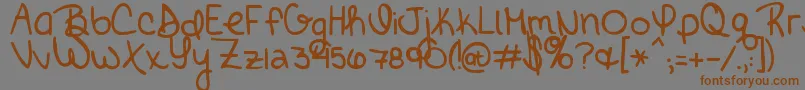 BrickbyBoringBrick Font – Brown Fonts on Gray Background