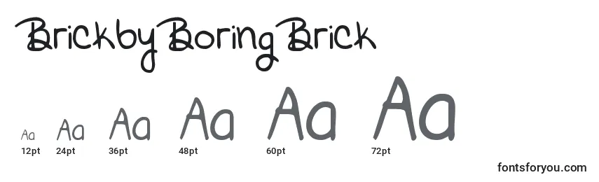 Размеры шрифта BrickbyBoringBrick (122102)
