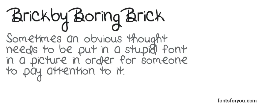 Überblick über die Schriftart BrickbyBoringBrick (122102)