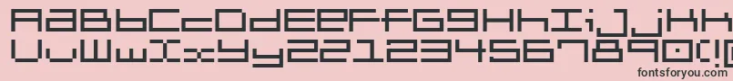 フォントBrickle – ピンクの背景に黒い文字
