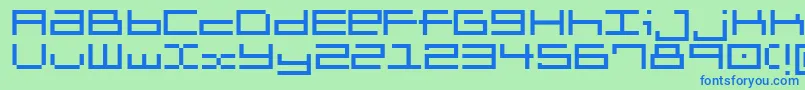 Шрифт Brickle – синие шрифты на зелёном фоне