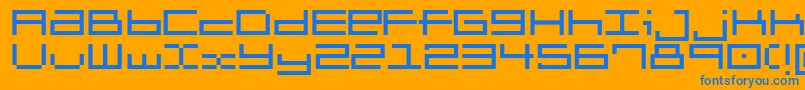 Brickle Font – Blue Fonts on Orange Background