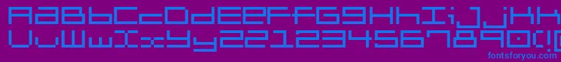フォントBrickle – 紫色の背景に青い文字
