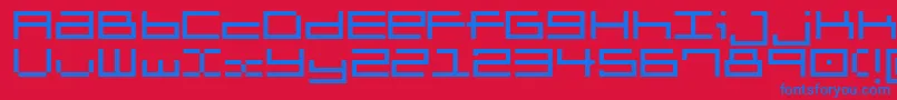 フォントBrickle – 赤い背景に青い文字