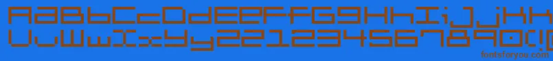 Brickle Font – Brown Fonts on Blue Background